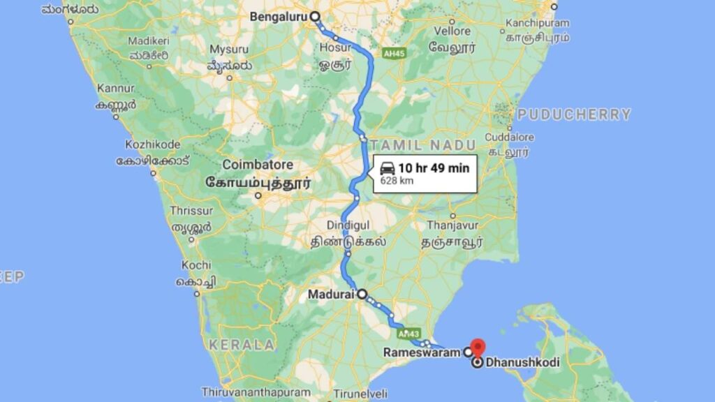 Bangalore to Rameshwaram Road Trip