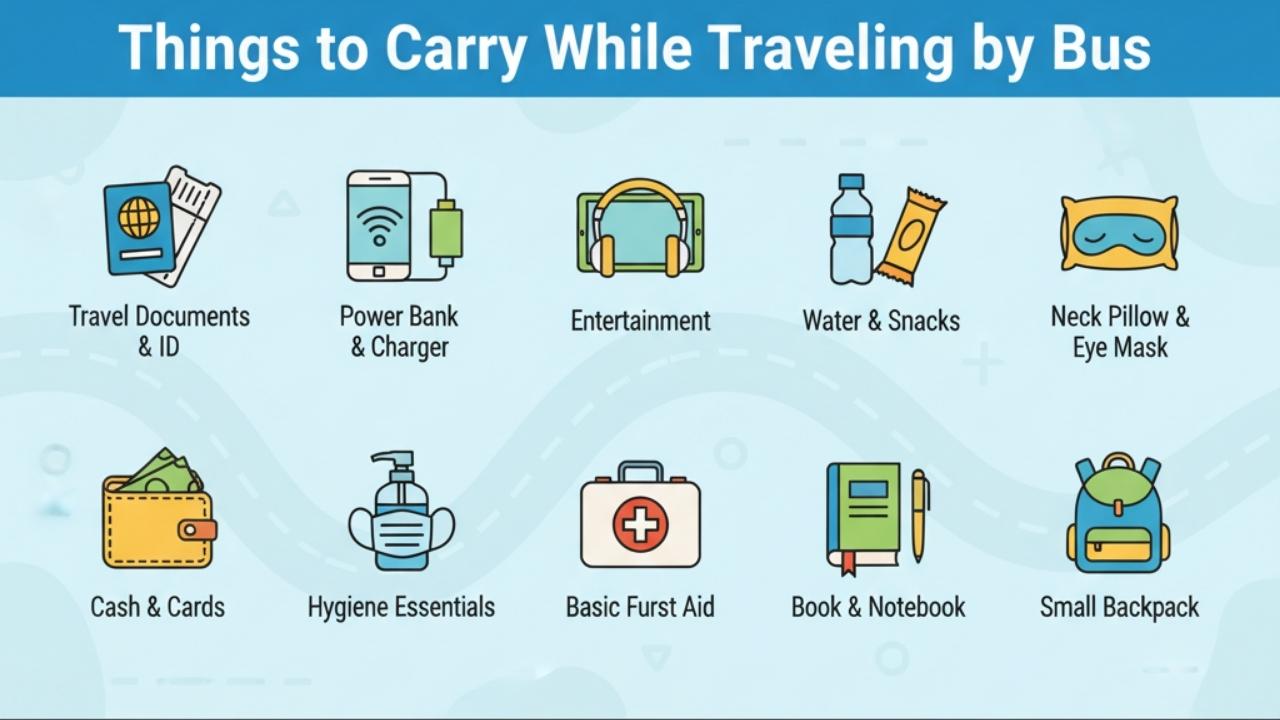 Things to Carry While Traveling by Bus in India